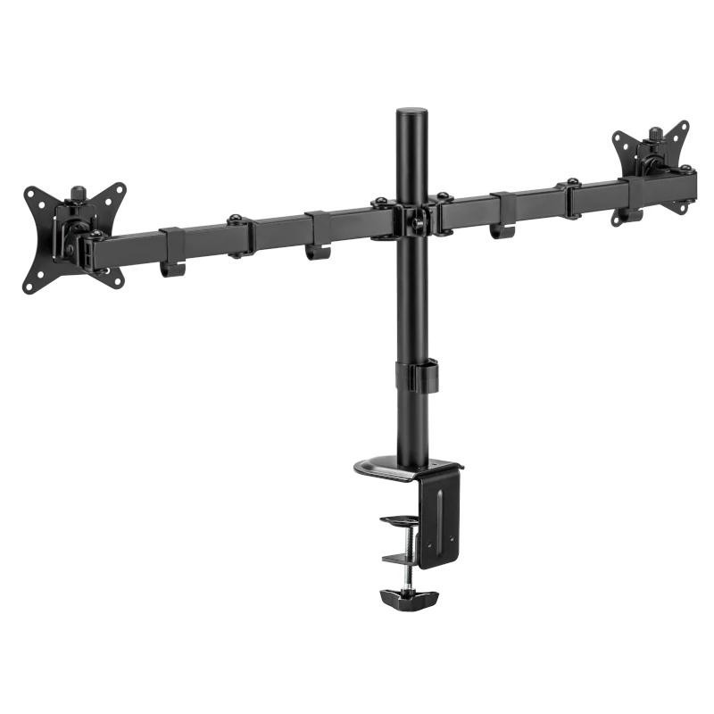 iggual SPM02 Soporte pinza mesa 2 monitores 17-32"