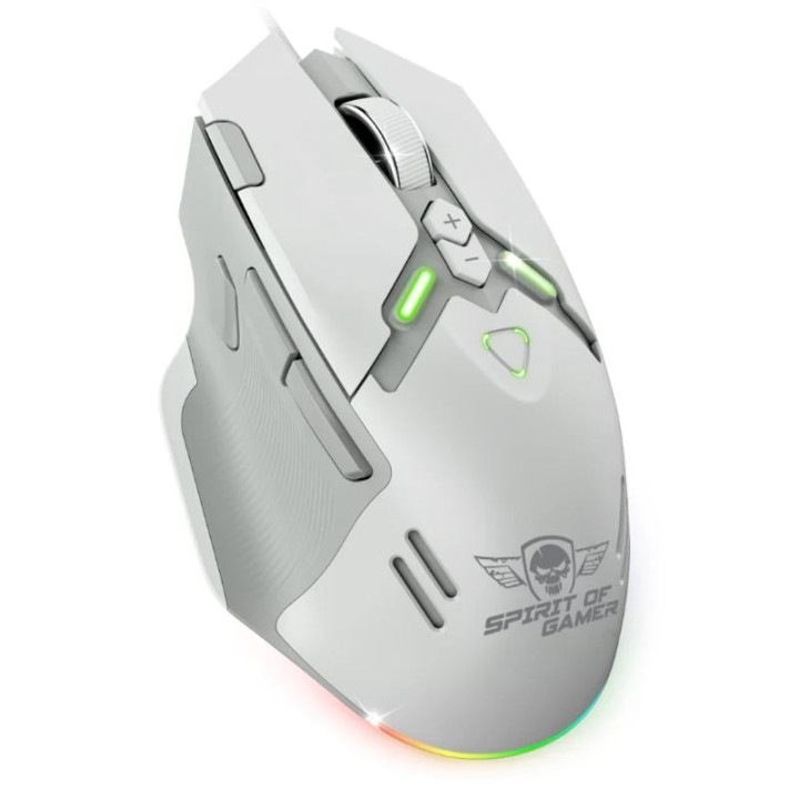 Spirit of Gamer Ratón Elite M60 Blanco RGB