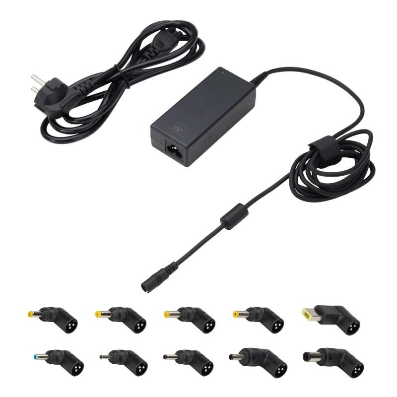 EWENT Cargador Auto. Univer Notebook 65W 10 Puntas