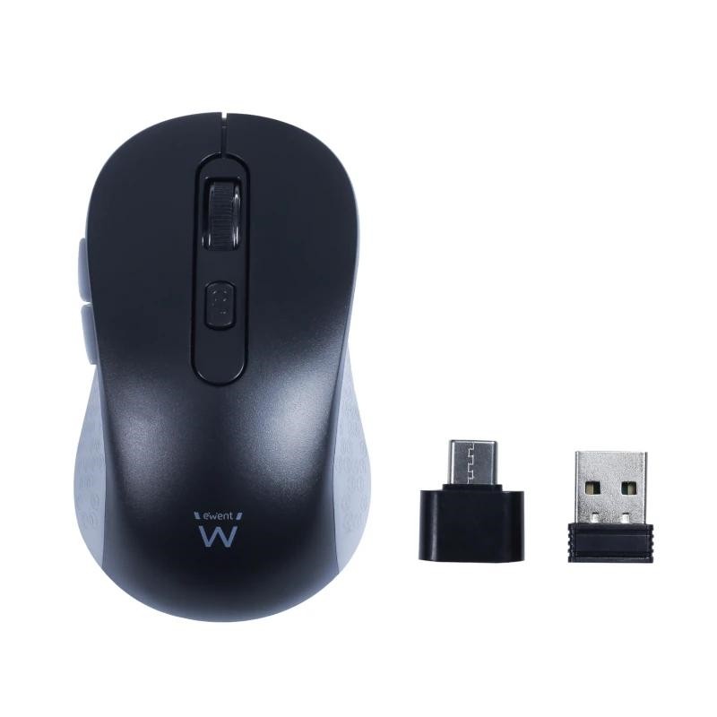 EWENT EW3204 Ratón inalámbrico 2.4GHz click silen