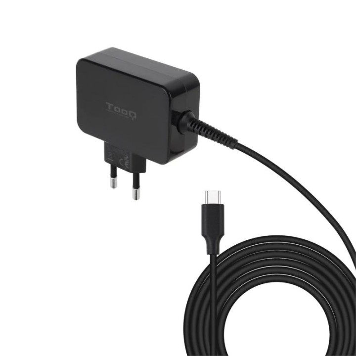 Tooq Cargador portátil GAN USB-C PD 45W Negro