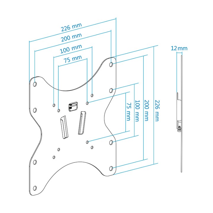 Tooq LP1242F-B Soporte Pared Fijo 23-42" Negro