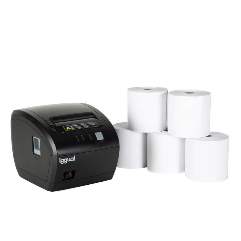 Kit impresora térmica tickets TP7001 + 5 rollos 80