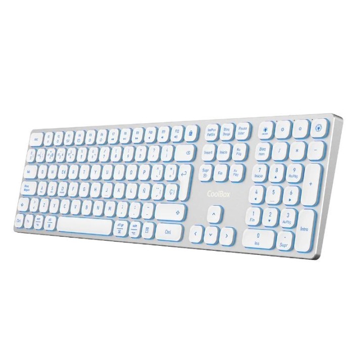 Coolbox Teclado Inal.Retroil. MOONLIGHT B431 Blanc