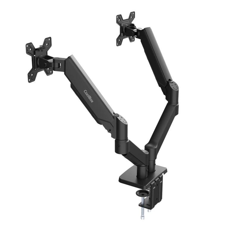 COOLBOX Soporte dos Monitores Brazo Neumático