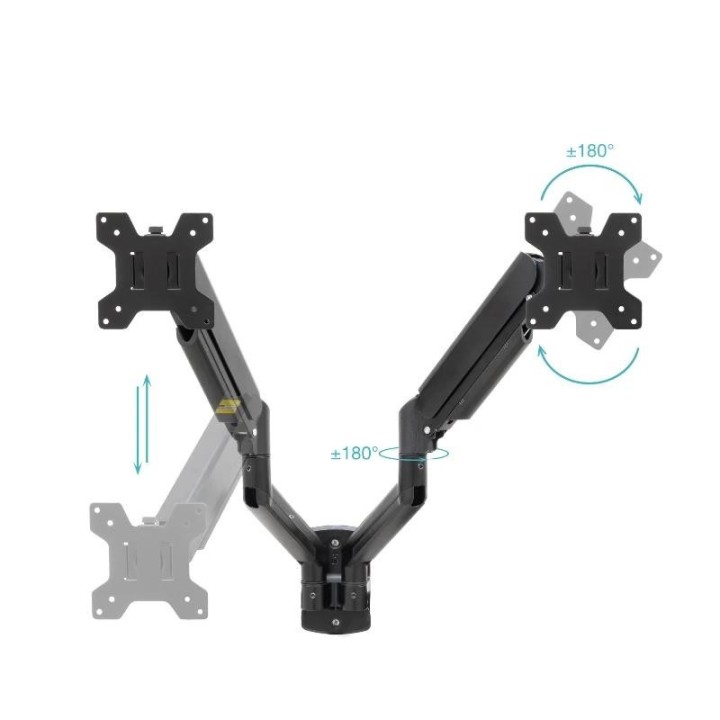 Tooq Soporte Pared LP1434TNR-B 2 brazo 13-34 Negro