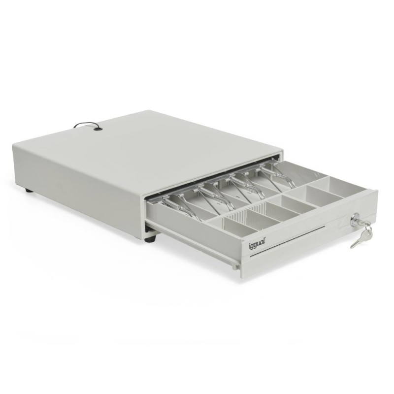 iggual Cajón portamonedas IRON-10W 38cm 4+6 blanco
