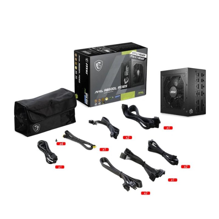 MSI Fuente Alimentación MAG A850GL PCIE5 II 850W