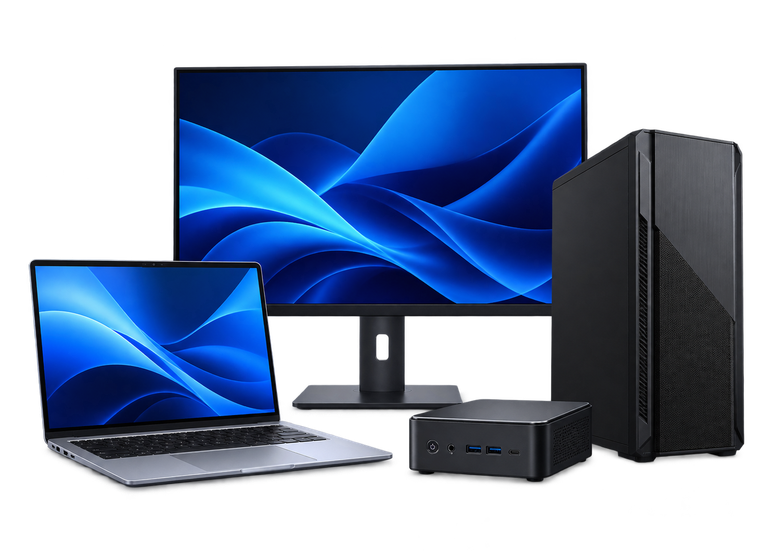 Equipos informáticos profesionales nuevos y reacondicionados