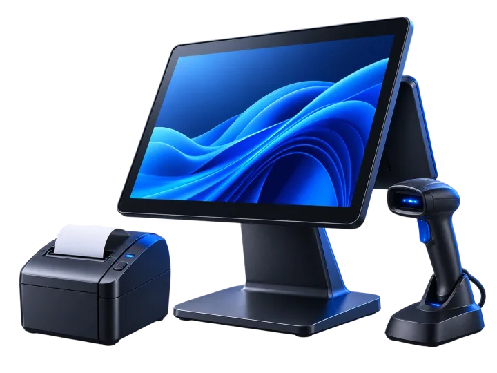 Terminal TPV con impresora y lector para comercios y negocios