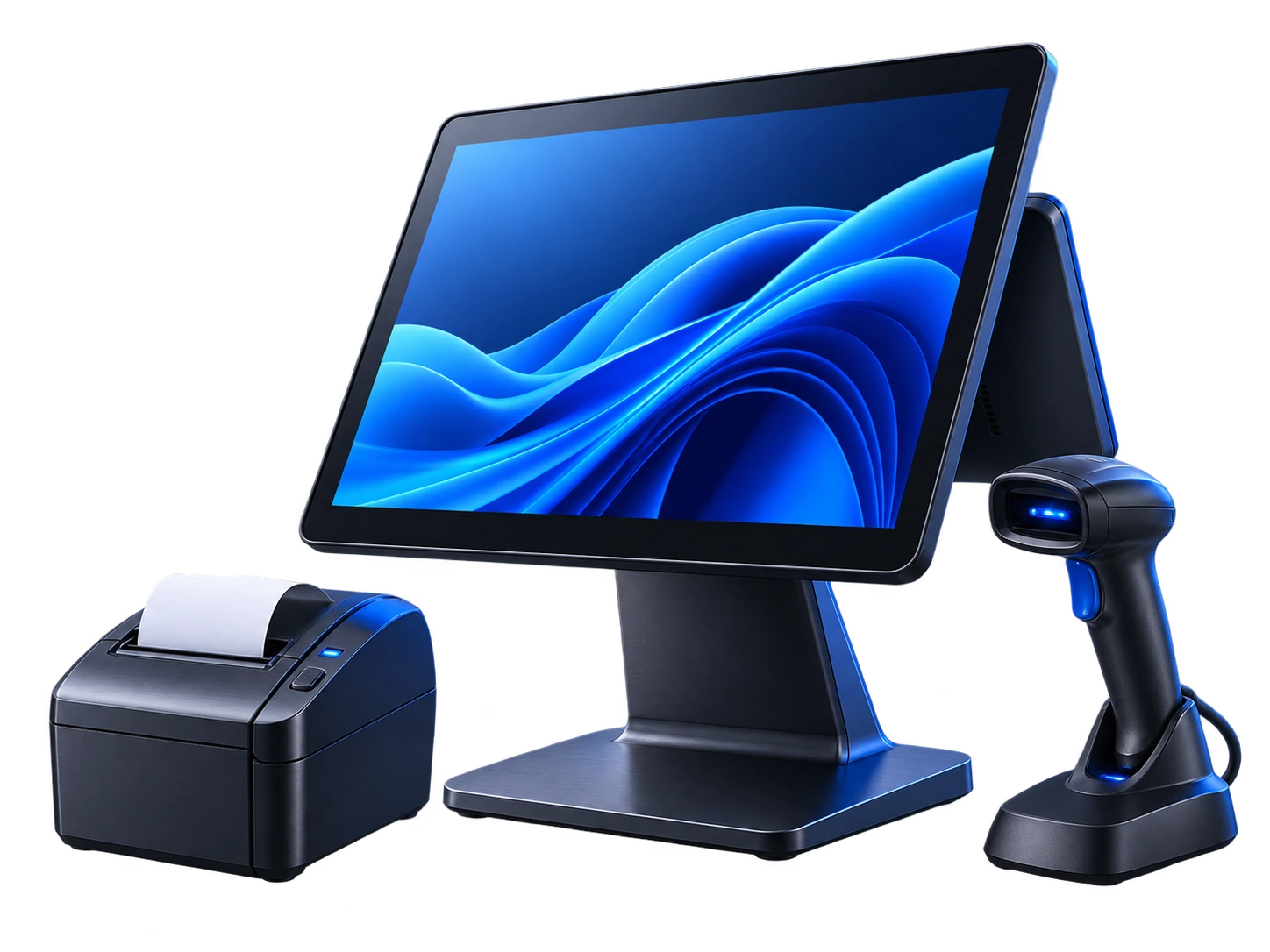 Terminal TPV con impresora y lector para comercios y negocios