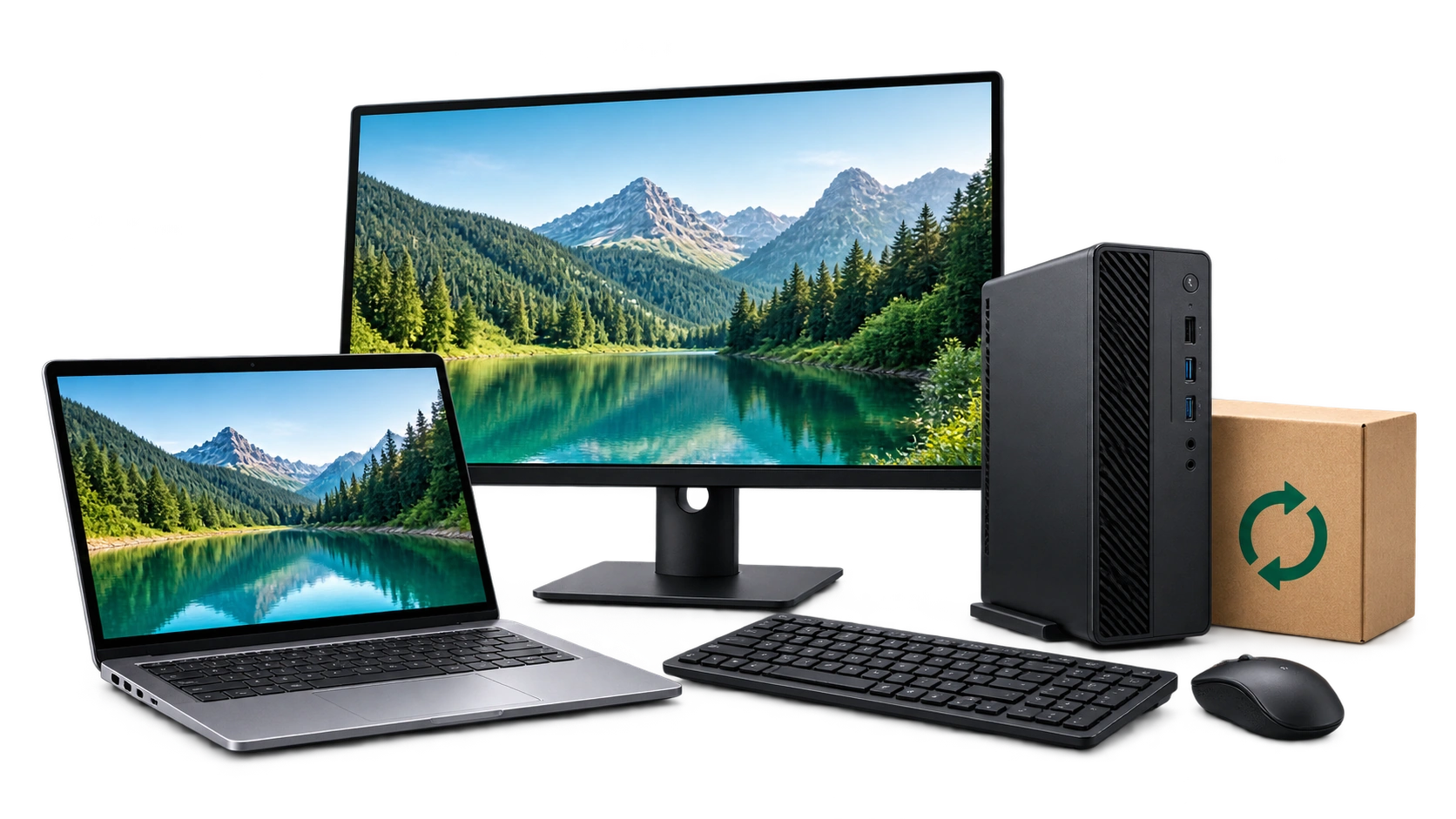 Portátil, monitor y ordenador reacondicionados para uso profesional